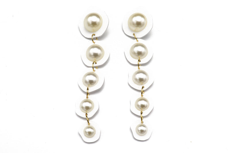 Ecoresin Pearl Long Drop Earrings