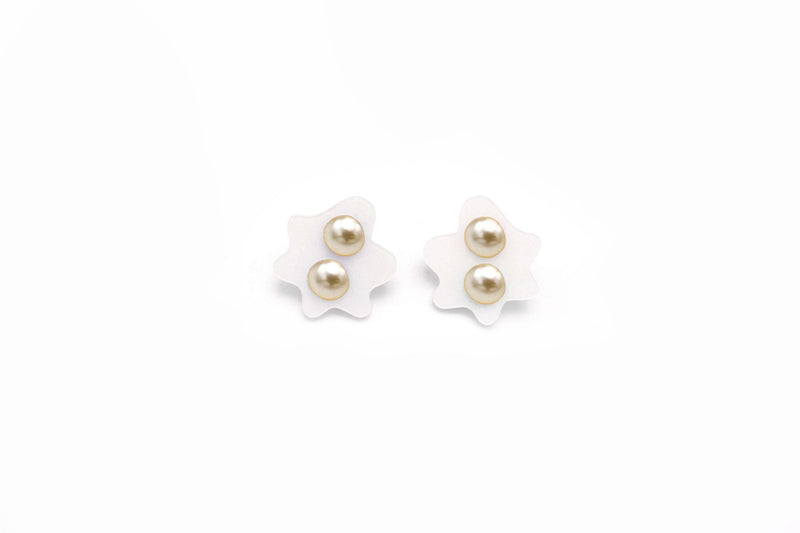 Ecoresin Pearl Medium Blob Earrings