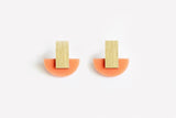 Ecoresin Earrings - Arc Stud