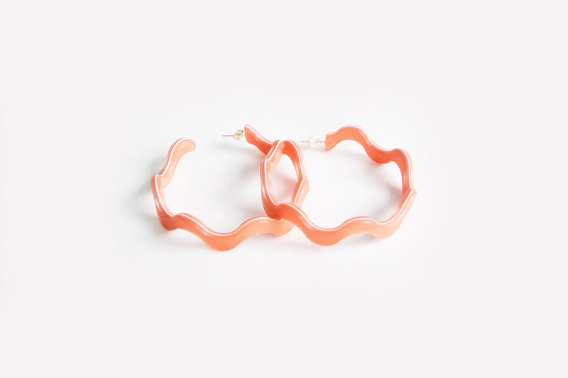 Ecoresin Squiggle Hoop Earrings Large