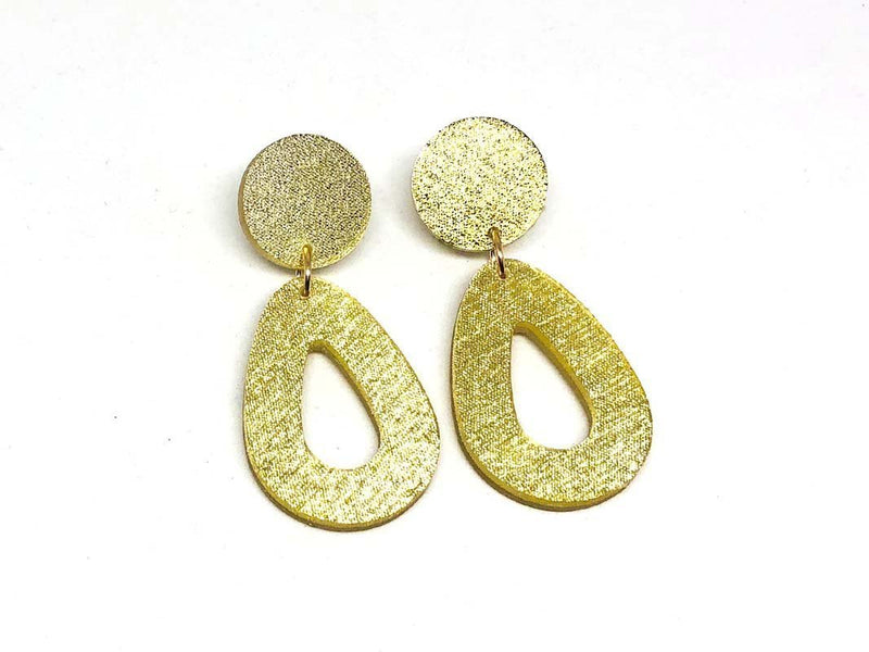 Pure Gold Ecoresin Earrings - Drop - Small