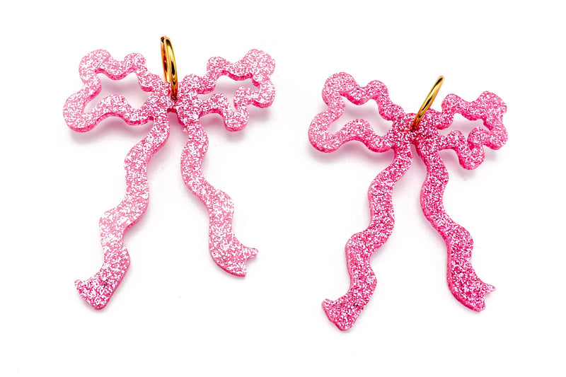 Ecoresin Bow Earrings - Large