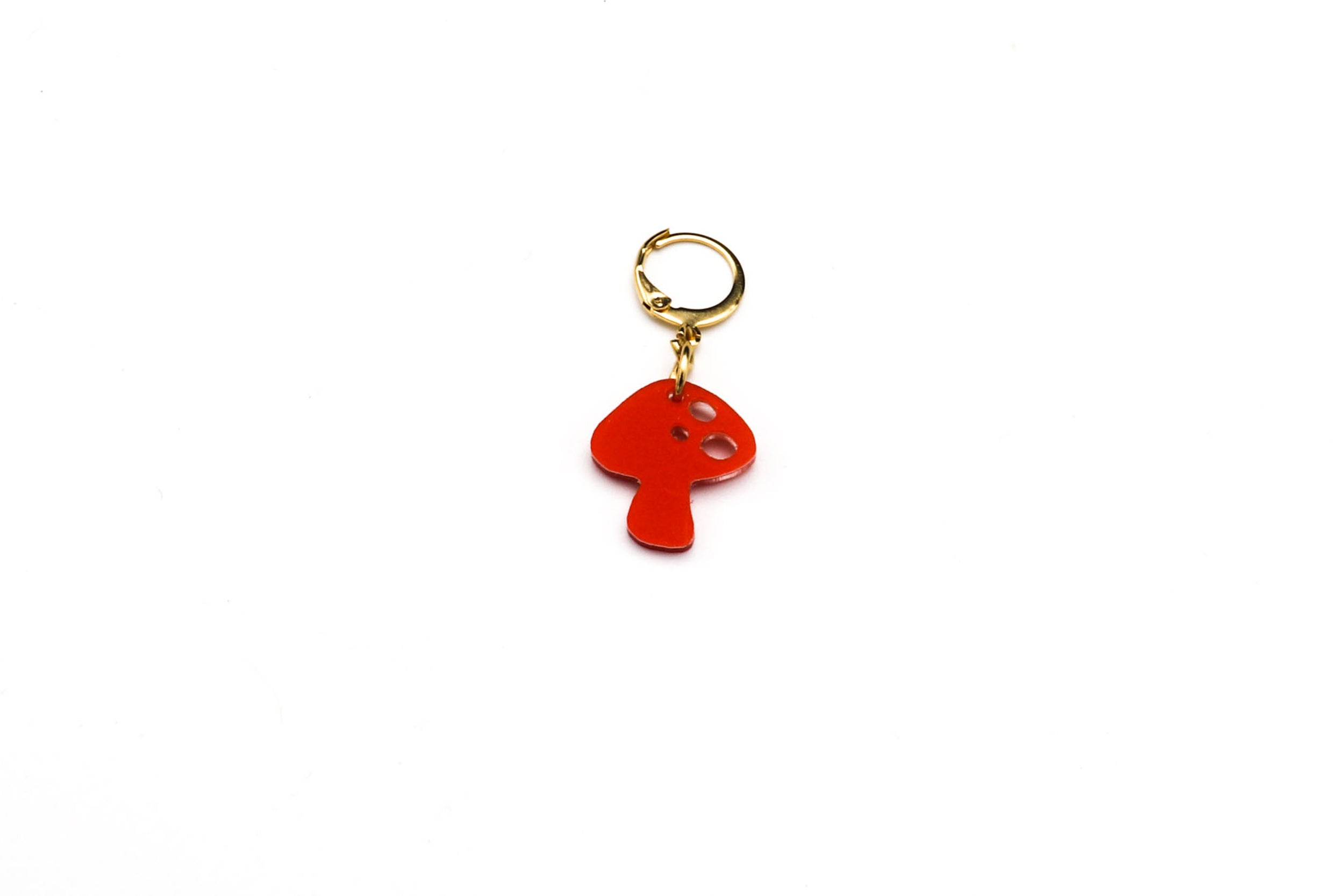 Charm Dangle Earring - Mushroom