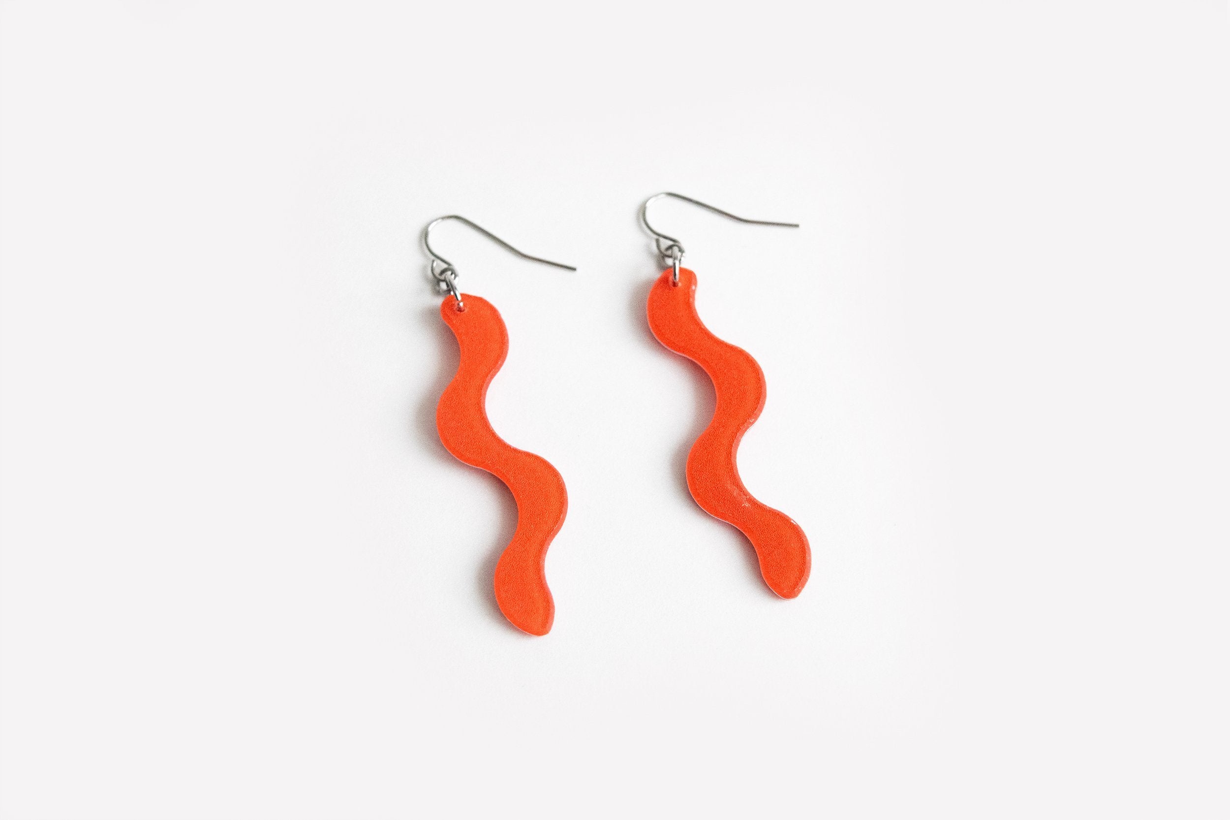 Ecoresin Squiggle Earrings Short