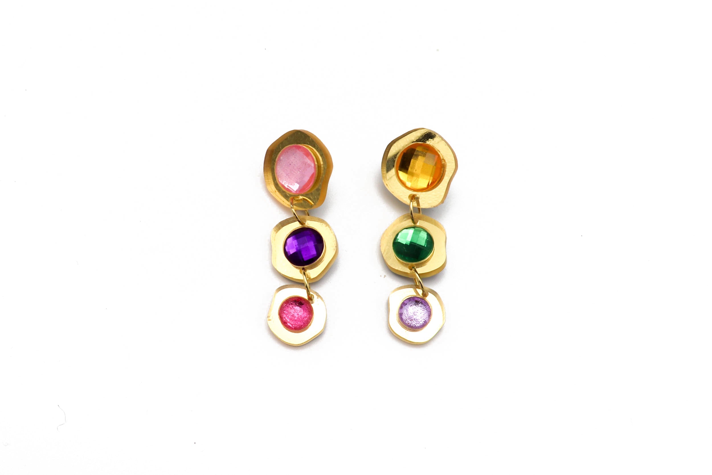Ecoresin Gem Short Drop Earrings