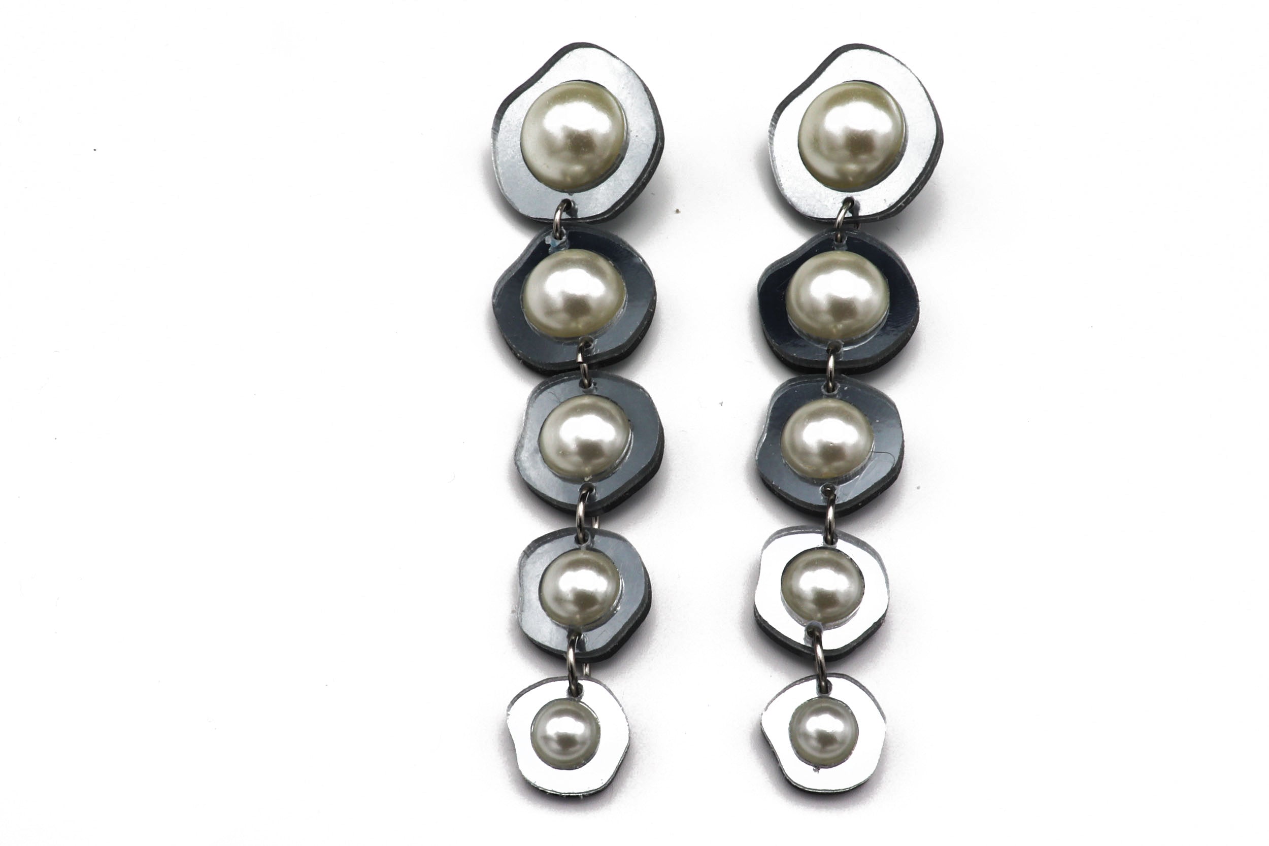 Ecoresin Pearl Long Drop Earrings