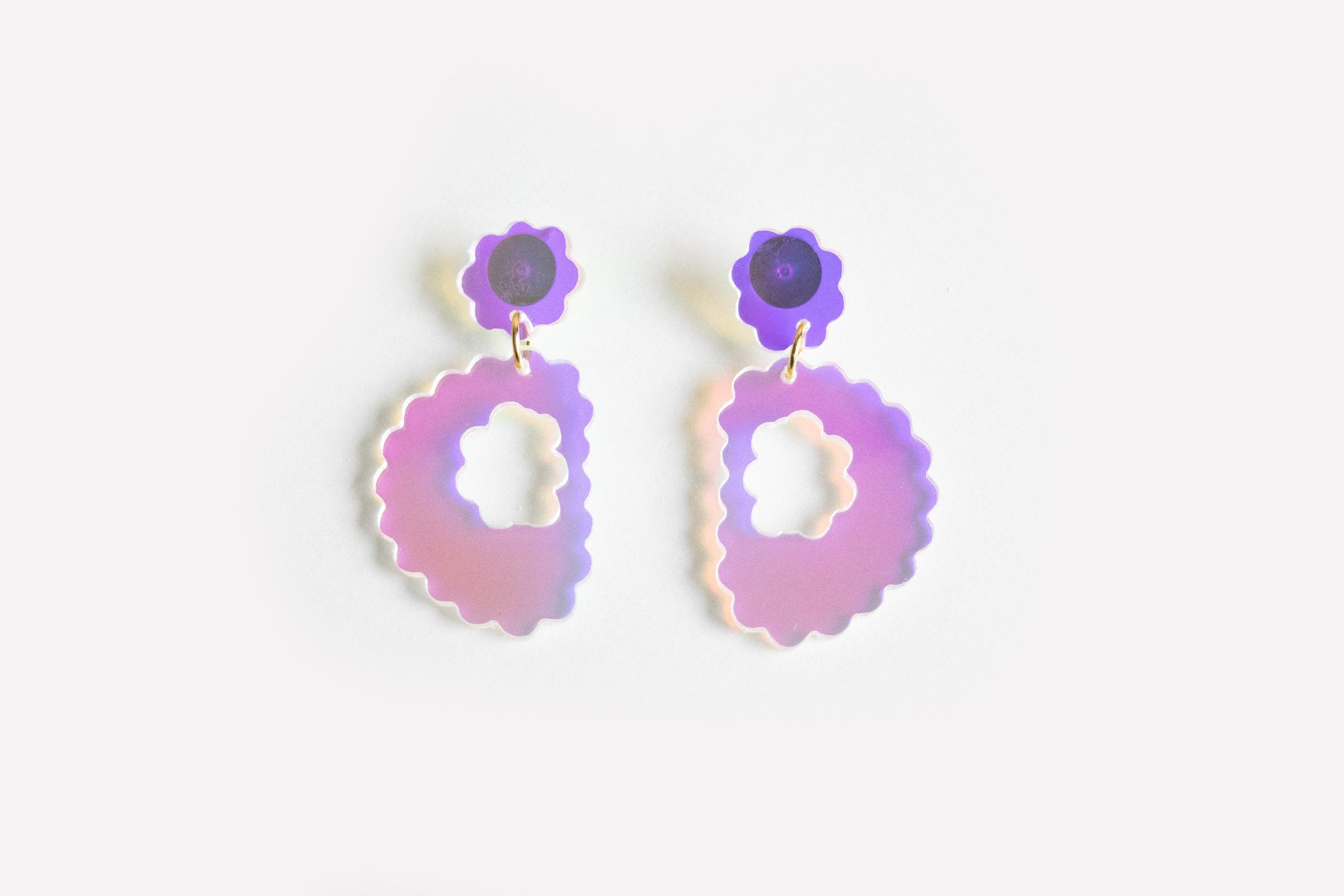 Ecoresin Scallop Earrings - Drop