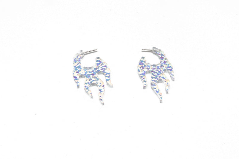 Ecoresin Flame Earrings