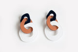 Ecoresin Earrings - Triple Link