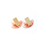 Ecoresin Earrings - Arc Stud