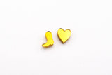 Charm Studs - Boots and Hearts