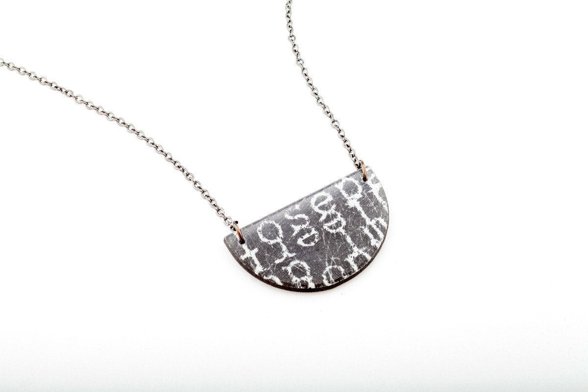 Ecoresin Necklace - Half Circle