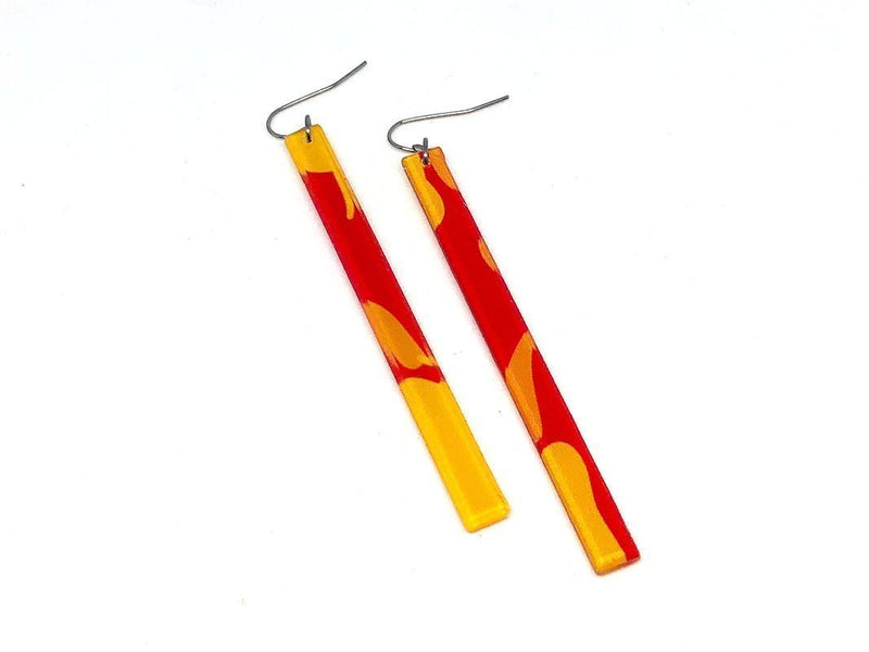 Ecoresin Earrings - Skinny