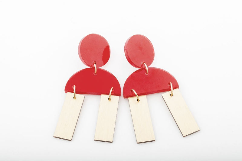 Cranberry Earrings - Cindy