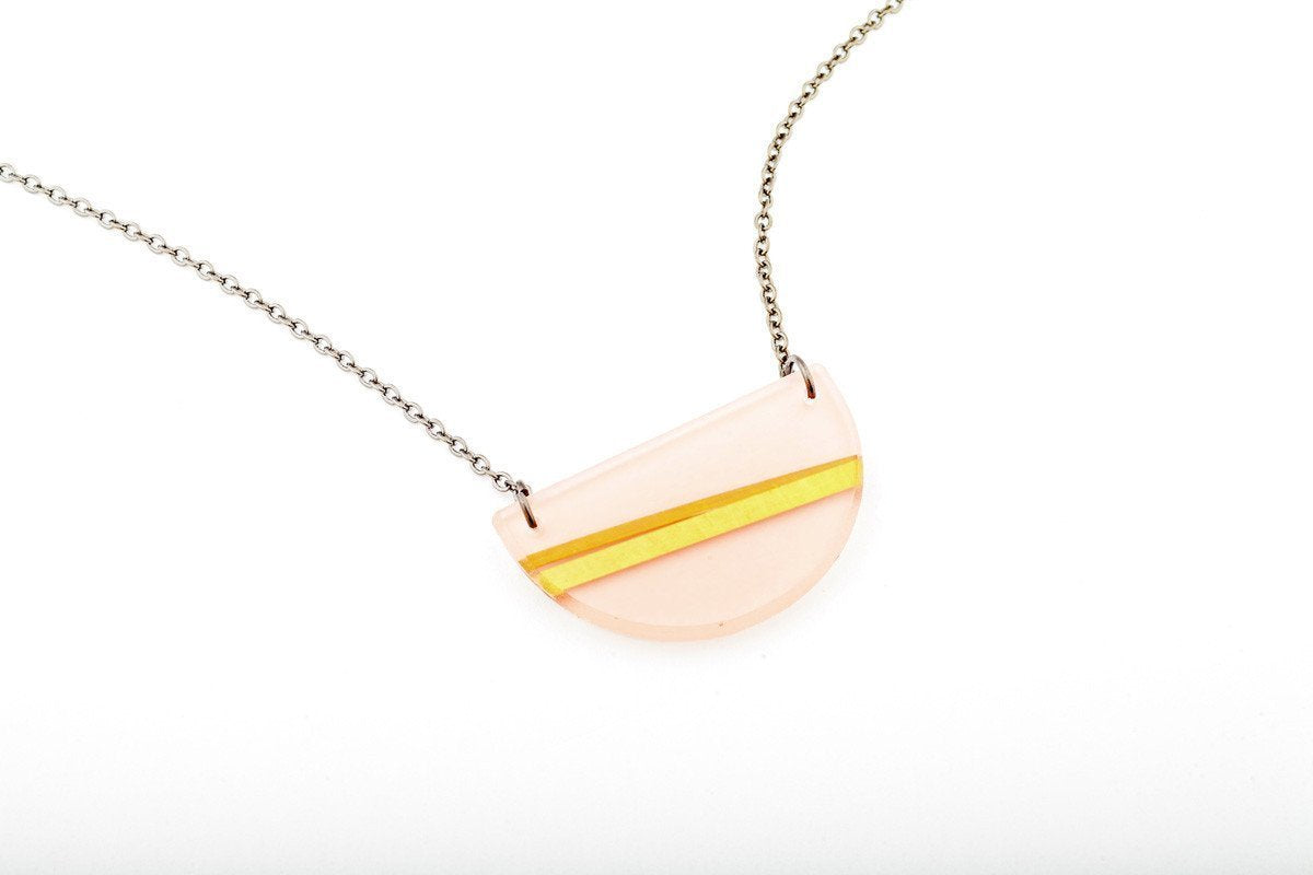 Ecoresin Necklace - Half Circle