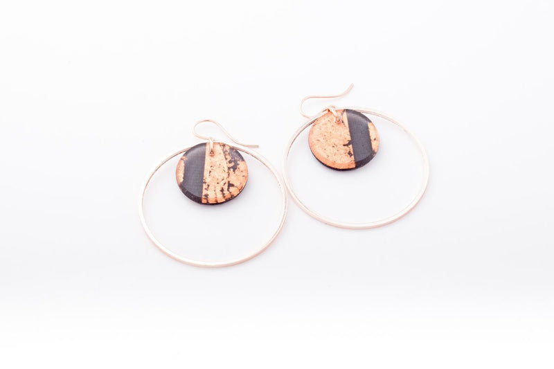 Ecoresin Earrings - Double Circle