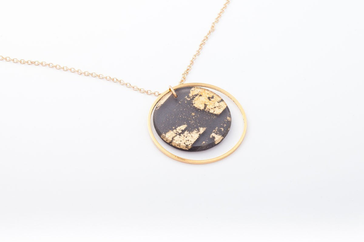 Ecoresin Necklace - Double Circle