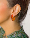 Ecoresin Scallop Earrings - Small Hoop