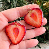 Real Strawberry Earrings