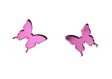 Butterfly Earrings in Mirror Pink