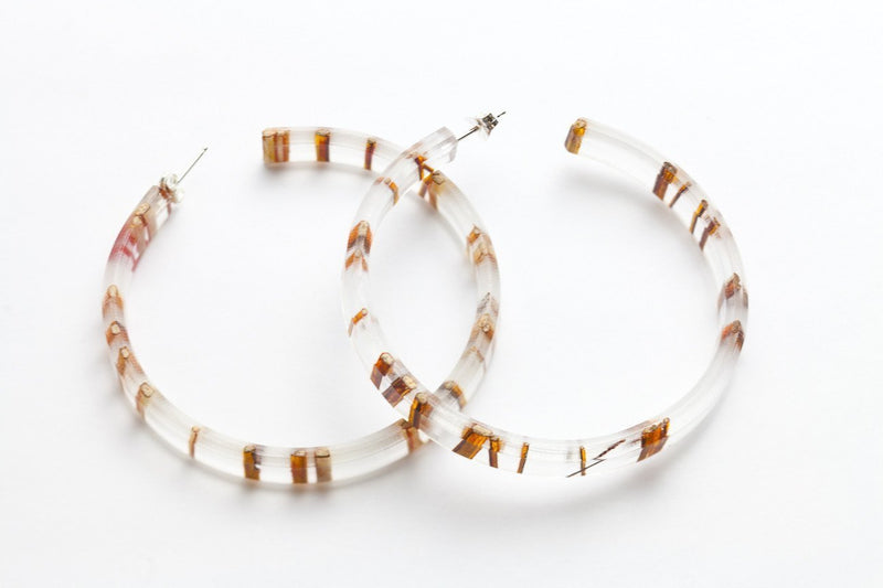 Ecoresin Hoop Earrings Large