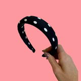 Black and White Polka Dot Head Band