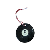 Eight-ball Ceramic Ornament