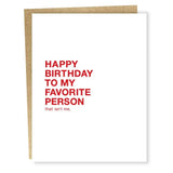 Favorite Person card