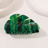Green and Gold Leaf  Hair Claw