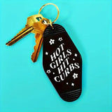 “Hot Girls Hit Curbs” Motel Style Keychain