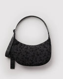 Medium Nylon Crescent Bag - Charcoal Ditsy Floral