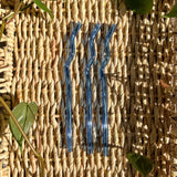 Blue Squiggly Reusable Glass Drinking Straw