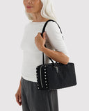 Nylon Bowler Bag - Studs -Black