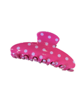 Pink Polkadot  Hair Claw