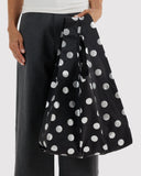 Standard Baggu -Silver Metallic Polka Dot