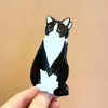Black and White Cat  Hair Claw