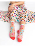 Ribbon Roses Sheer Socks
