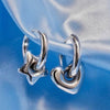 Silver Star Hoop  earrings