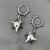 Silver Spike Star Huggie Earrings
