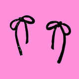Black Bow Earrings