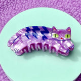Purple Tabby Cat Hair Claw