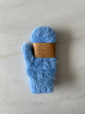 FLUFFY ANGORA MITTENS- Baby Blue