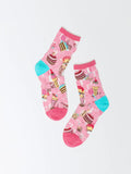 Retro Sweets Sheer Crew Sock