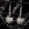 Long Heart Spike Dangle Earrings