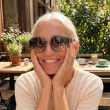 Studio - Oversized Gradient Polarized Sunglasses-Amber/Blue