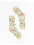 Sheer Rosettes Crew Sock