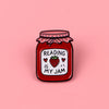 Reding Is My jam Enamel Pin