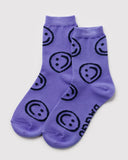 Crew Sock- Lavender Happy