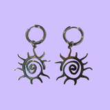 Swirl Spike Hoop Earrings