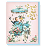 Congrats On No Longer Living in Sin Just Married Card